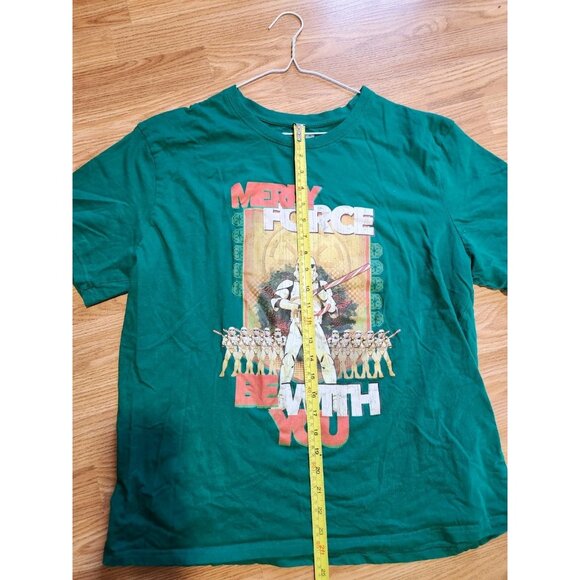 Star Wars Merry Force Be With You T-Shirt Large Pre-Owned - Picture 4 of 7
